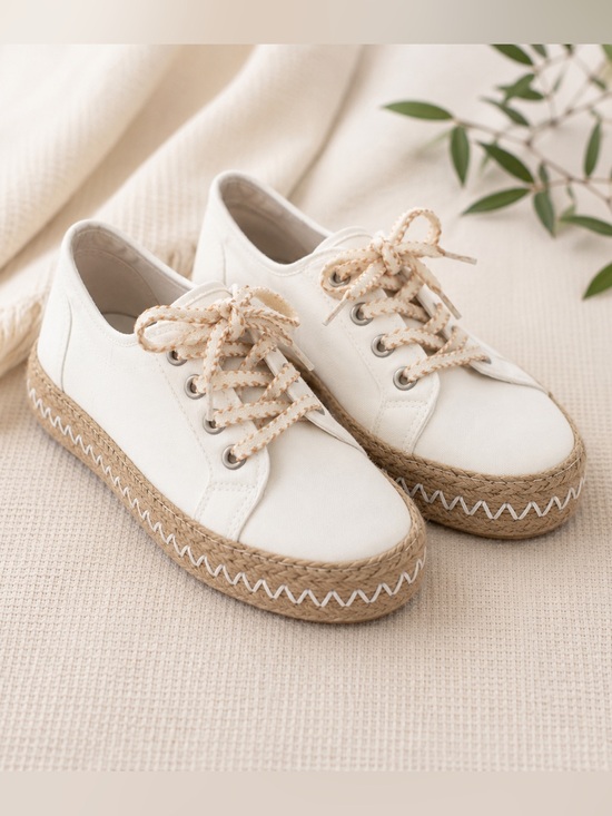Blowfish Malibu Shoes - NWT Blowfish Malibu Buenos Espadrille Canvas Platform Sneakers Cream 8.5